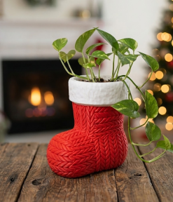 Maceta Bota Navideña